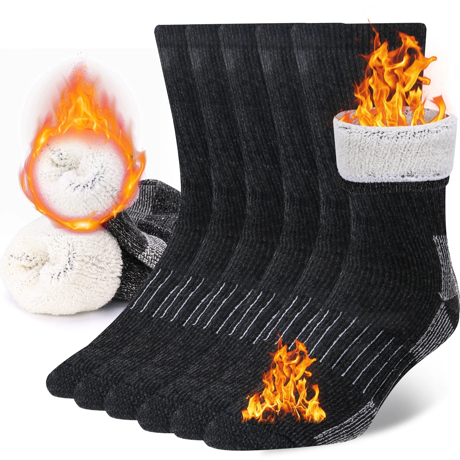 Merino Wool Crew Socks – Ultimate Warmth for Winter Activities - Image 8