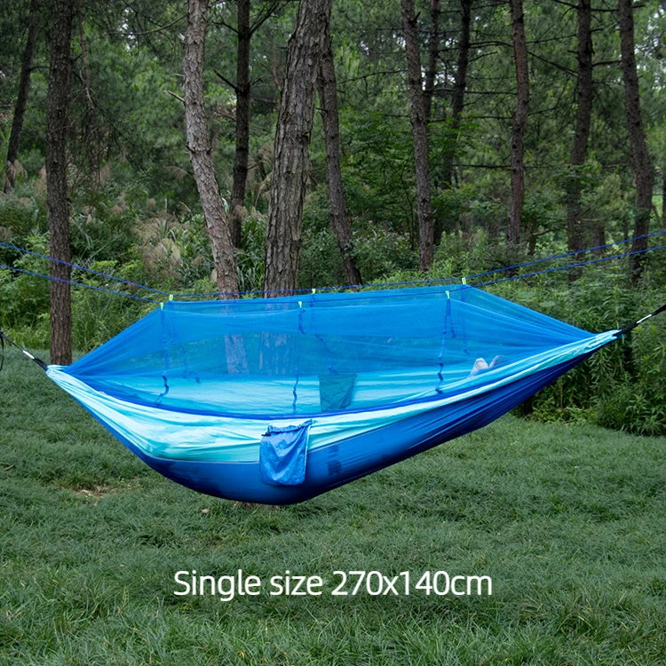 Portable Nylon Camping Hammock with Mosquito Net – Single & Double Size - Image 4
