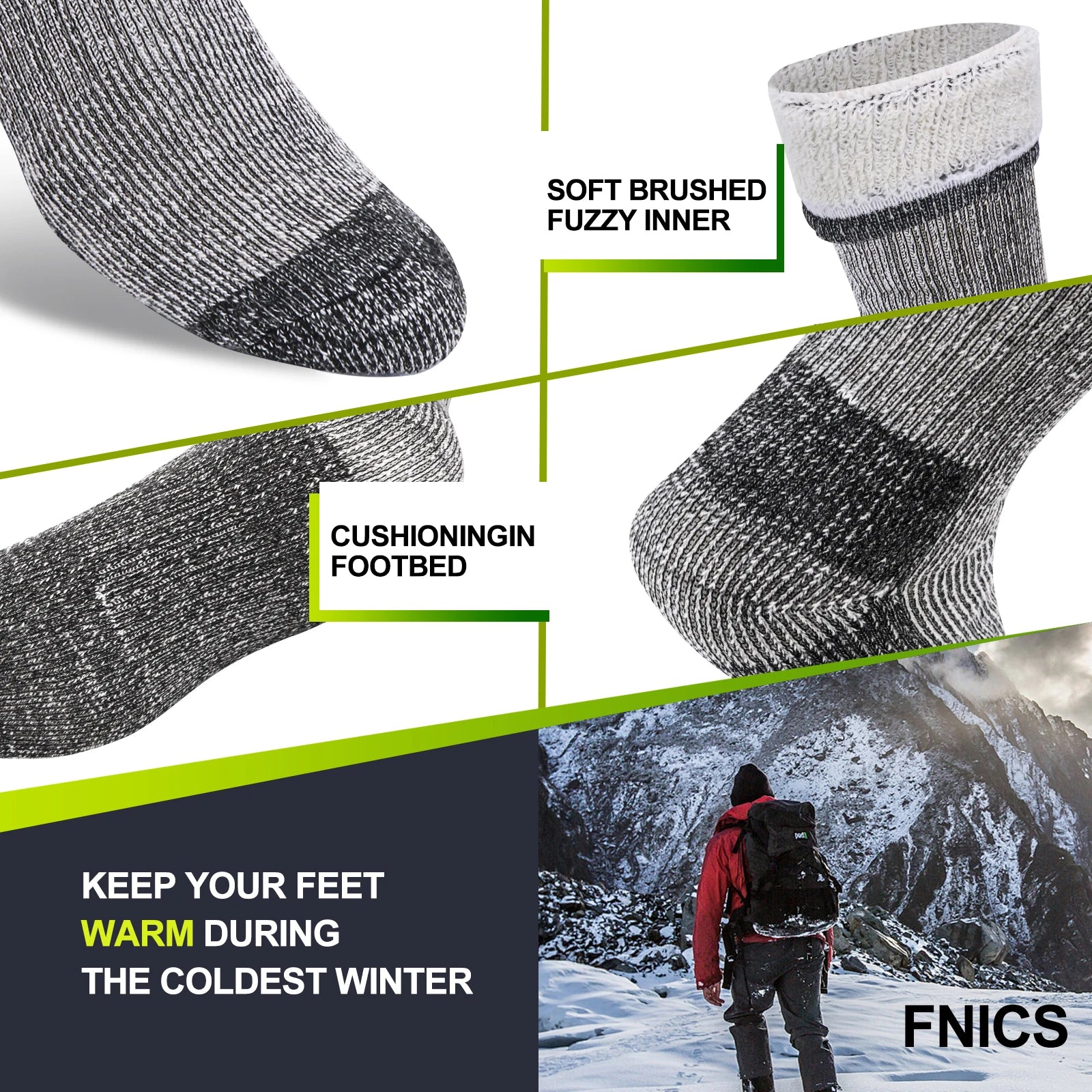 Merino Wool Crew Socks – Ultimate Warmth for Winter Activities - Image 4