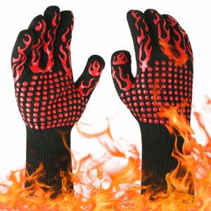Flame Retardant Non-slip BBQ Fire Gloves – Ultimate Heat Protection