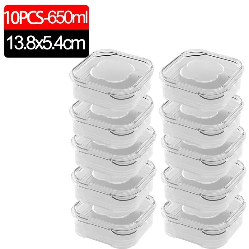 1/10PC Small Food Preservation Boxes – Transparent Kitchen Storage Solution - Image 14