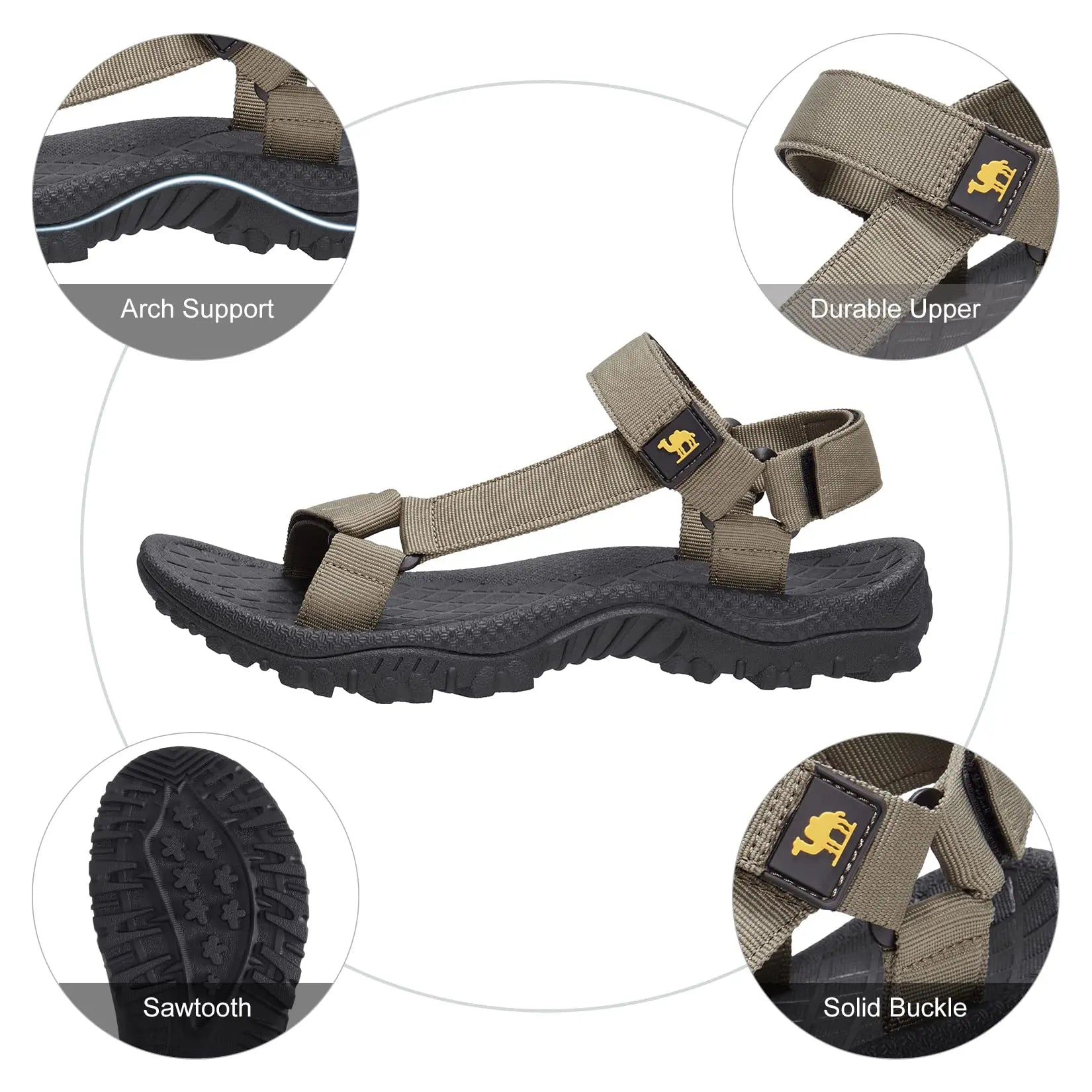 GOLDEN CAMEL Men's Hiking Sandals – Comfortable Outdoor Beach Shoes - Image 5