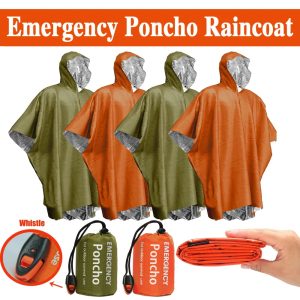 Emergency Rain Poncho Thermal Blanket – Ultimate Outdoor Survival Gear