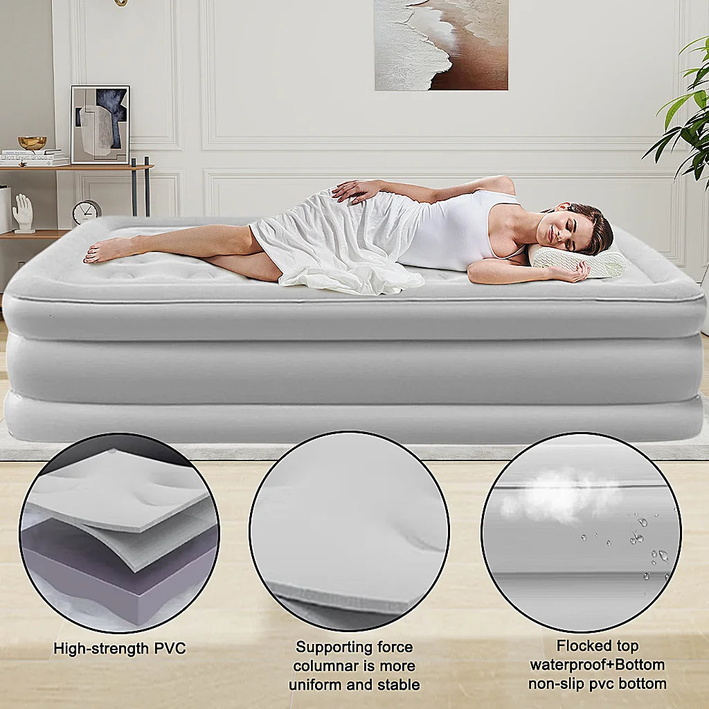 2 Person Automatic Inflatable Mattress – Perfect for Home, Camping & More - Image 2