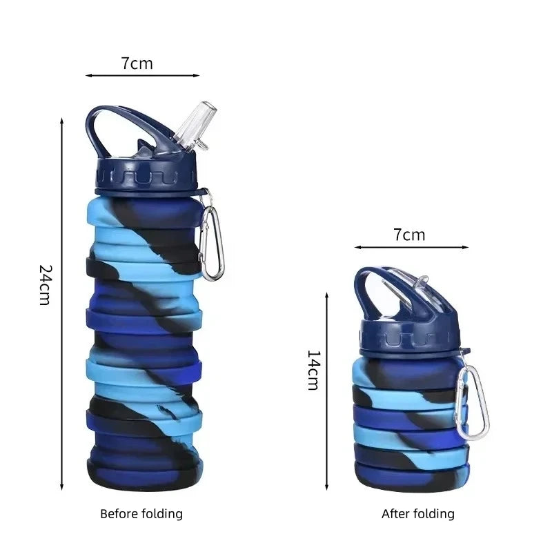 Food Grade Silicone Foldable Water Bottle – Perfect for Sports and Travel - Image 10