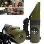 Jungle Survival Multi-Tool – Whistle, Compass, Mirror & More for Adventurers