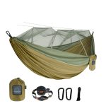 Portable Nylon Camping Hammock with Mosquito Net – Single & Double Size