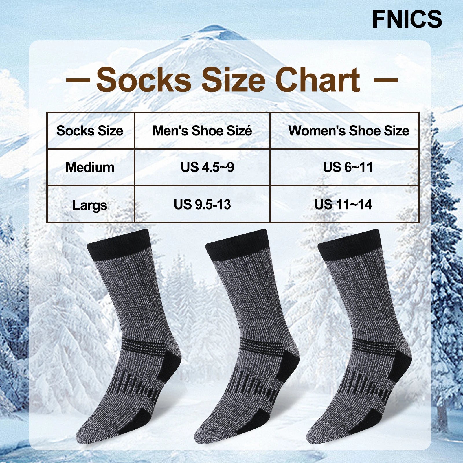 Merino Wool Crew Socks – Ultimate Warmth for Winter Activities - Image 3