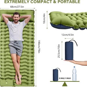 Outdoor Camping Super Thick 4-Inch Inflatable Sleeping Mat