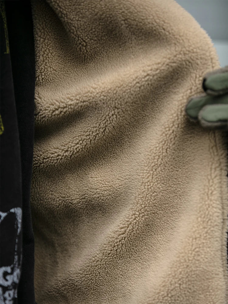 Japanese Vintage Polar Fleece Jacket – High-Quality Winter Streetwear - Image 4