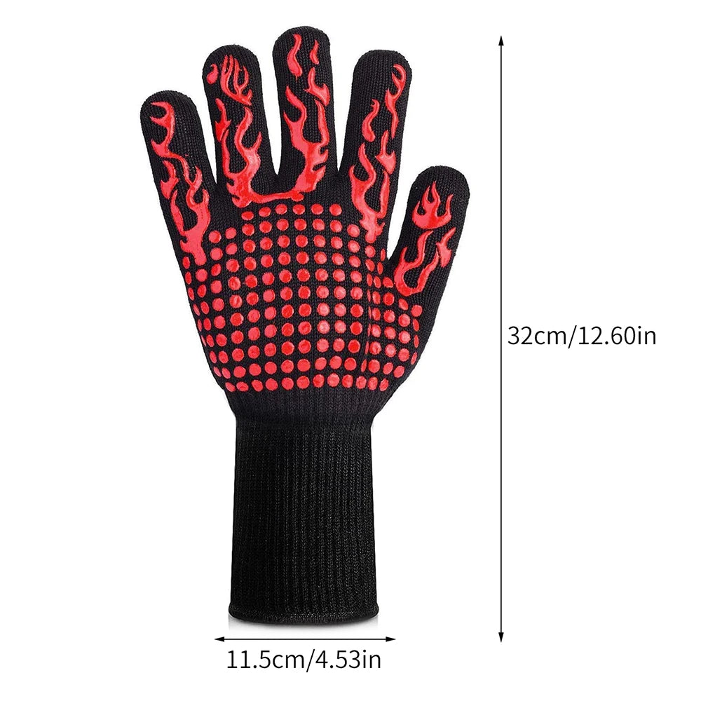 BBQ Grill Gloves – High Temperature Resistance Oven Mitts for Safe Grilling - Image 6