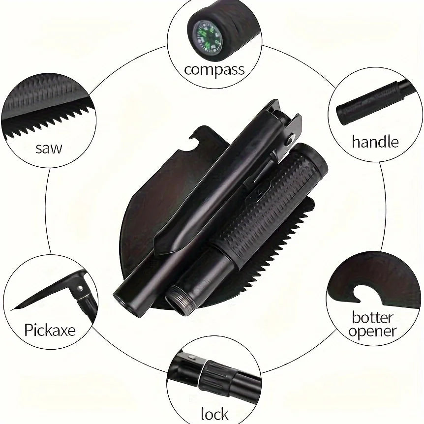 4-in-1 Multifunctional Folding Shovel – Essential Outdoor Survival Tool - Image 4