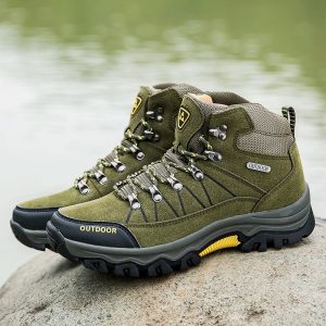 Best Seller Men's High-top Outdoor Climbing Shoes – Waterproof & Anti-Slip