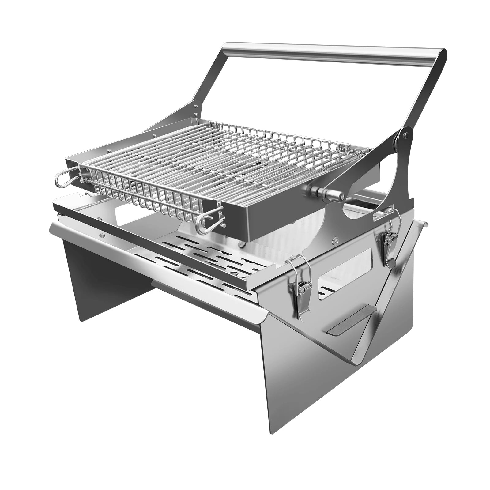 Portable BBQ Grill with 360° Rotating Top Grid for Camping - Image 7