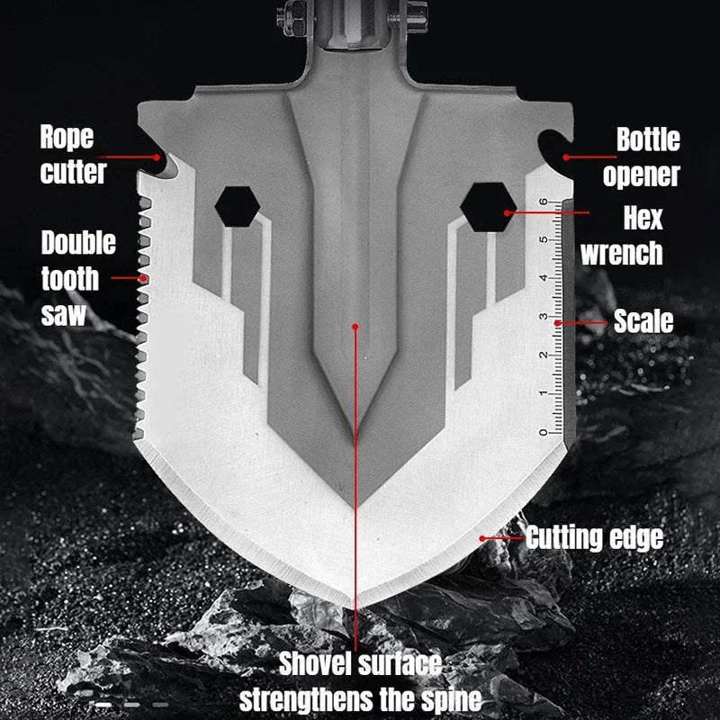 Outdoor Multifunctional Folding Shovel – Essential Survival Gear - Image 2