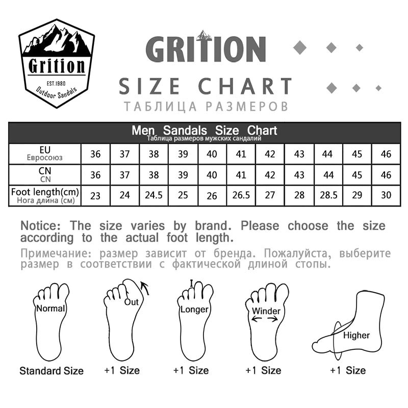 GRITION Men Outdoor Sandals – Versatile and Comfortable Beach Shoes - Image 6
